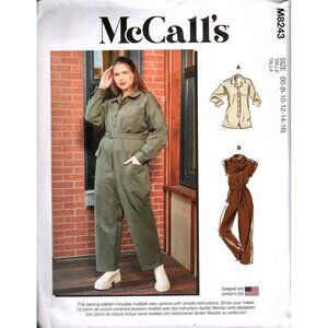 McCall's M8243 Misses 8 to 16 Jumpsuit and Rompers Uncut Sewing Pattern